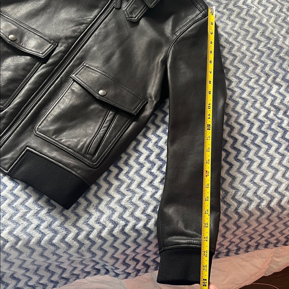 COACH Men’s Goat Leather Moto Jacket - Picture 15 of 16
